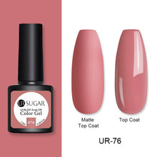 Load image into Gallery viewer, UR SUGAR 7.5ml Matte Nail Gel Polish Purple Series Hybrid Varnish Nail Art Semi Permanent UV Gel Varnish Soak Off Matte Top Coat