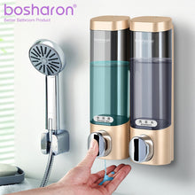 Load image into Gallery viewer, Liquid Soap Dispenser Wall Mount 300ml Bathroom Accessories Plastic Detergent Shampoo Dispensers Double Hand Kitchen Soap Bottle