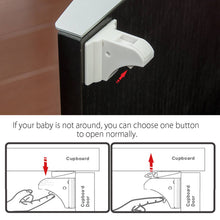 Load image into Gallery viewer, 4/8/10/12 locks+1/2/3keys Magnetic Child Lock Baby Safety Cabinet Door Lock Kids Drawer Locker Security Cupboard Invisible Locks