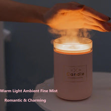 Load image into Gallery viewer, 280ML Ultrasonic Air Humidifier Candle Romantic Soft Light USB Essential Oil Diffuser Car Purifier Aroma Anion Mist Maker 2019