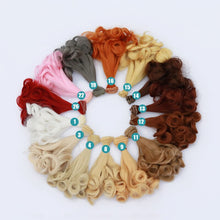 Load image into Gallery viewer, Msiredoll bjd wig Accessories 15*100CM 25*100CM doll hair for 1/3 1/4 1/6 1/12 Gradient Color Natural bjd wig diy Free shipping