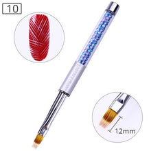 Load image into Gallery viewer, NICOLE DIARY UV Gel Brush Liner Painting Pen Acrylic Drawing Brush for Nails Gradient Rhinestone Handle Nail Art Tool
