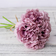 Load image into Gallery viewer, peony artificial artificial silk flowers for home decoration wedding bouquet for bride high quality fake flower faux living room