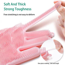 Load image into Gallery viewer, 1 Pair Dishwashing Gloves Silicone Dish Washing Gloves Kitchen Silicone Cleaning Household Tools for Clean Car Pet Brush Glove