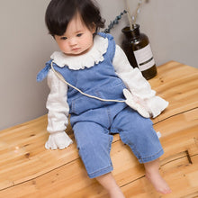 Load image into Gallery viewer, Summer Suspender Pants Children Denim Solid Pattern Sleeveless Pants Overalls Trousers 4M-2Yrs Outfit