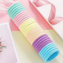 Load image into Gallery viewer, 50/100PCS/Set Women Girls 4CM Colorful Nylon Elastic Hair Bands Ponytail Holder Rubber Bands Scrunchie Headband Hair Accessories