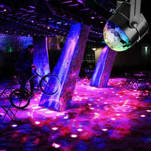 Load image into Gallery viewer, Sound Activated Rotating Disco Ball Party Lights Strobe Light 3W RGB LED Stage Lights For Christmas Home KTV Xmas Wedding Show