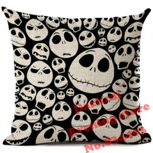Load image into Gallery viewer, Nightmare Before Christmas Cartoon Skull Jack Printed Cushion Cover Halloween Decorative Sofa Car Throw Pillow Home Decor Pillow