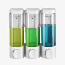 Load image into Gallery viewer, Liquid Soap Dispenser Wall Mount 300ml Bathroom Accessories Plastic Detergent Shampoo Dispensers Double Hand Kitchen Soap Bottle
