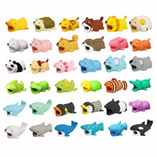 Load image into Gallery viewer, 1 pcs Animal Cable bites Protector for Iphone protege cable buddies cartoon Cable bites kabel diertjes Phone holder Accessory