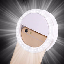 Load image into Gallery viewer, Mobile Phone Light Clip Selfie LED Auto Flash For Cell Phone Smartphone Round Portable Selfie Flashlight Makeup Mirror