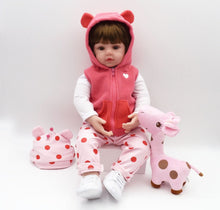 Load image into Gallery viewer, bebe doll reborn toddler 47cm soft silicone reborn baby dolls soft body lifelike menina Christmas surprice girl gifts doll