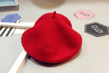 Load image into Gallery viewer, Autumn South Korea Children Baby Hat Beret British Painter Bud Of Pure Wool Cap Korean Tide Newborn Photography Props