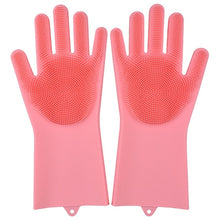 Load image into Gallery viewer, 1 Pair Dishwashing Gloves Silicone Dish Washing Gloves Kitchen Silicone Cleaning Household Tools for Clean Car Pet Brush Glove