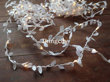 Load image into Gallery viewer, Tiny leaves garland fairy light led copper wire Battery string lights for Wedding forest Table Christmas home party Decoration