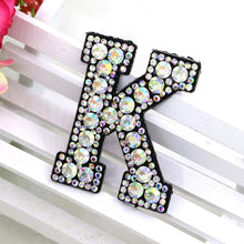 Load image into Gallery viewer, A-Z 1pcs Rhinestone English Alphabet Letter Applique 3D Iron On letters Patch For Clothing Badge Paste For Clothes Bag Shoes