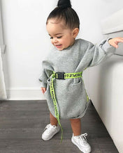 Load image into Gallery viewer, Baby Girl Romper Solid Cotton Pullover Toddler Kid Baby Girl Full Sleeve Clothes Sport Dress Blouse Pullover Dresses 0-5 Years
