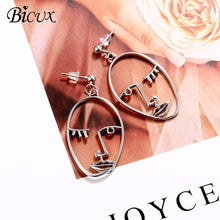 Load image into Gallery viewer, BICUX New Fashion Round Dangle Drop Korean Earrings For Women Geometric Round Heart Gold Earring Wedding Jewelry