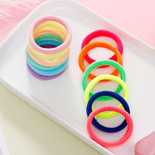 Load image into Gallery viewer, 50/100PCS/Set Women Girls 4CM Colorful Nylon Elastic Hair Bands Ponytail Holder Rubber Bands Scrunchie Headband Hair Accessories