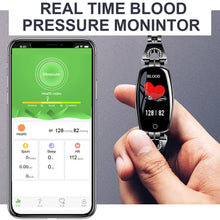 Load image into Gallery viewer, SCOMAS Fashion Women Smart Watch 0.96" OLED Heart Rate Blood Pressure Monitor Pedometer Fitness Tracker Waterproof Smartwatch