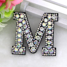 Load image into Gallery viewer, A-Z 1pcs Rhinestone English Alphabet Letter Applique 3D Iron On letters Patch For Clothing Badge Paste For Clothes Bag Shoes
