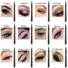 Load image into Gallery viewer, Cat Eye Makeup Waterproof Neon Colorful Liquid Eyeliner Pen Make Up Comestics Long-lasting Black Eye Liner Pencil Makeup Tools