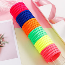 Load image into Gallery viewer, 50/100PCS/Set Women Girls 4CM Colorful Nylon Elastic Hair Bands Ponytail Holder Rubber Bands Scrunchie Headband Hair Accessories