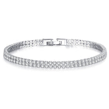 Load image into Gallery viewer, Liuyuwei Fashion Cubic Zirconia Tennis Bracelet & Bangle Gold Silver Color Charm Bracelet For Women Bridal Wedding Party Jewelry
