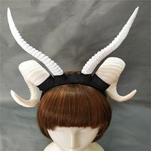 Load image into Gallery viewer, Handmade Sheep horn Headband Hairband Accessory Demon Evil Gothic Lolita Cosplay Halloween Headwear Prop