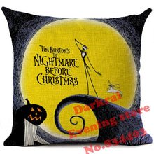 Load image into Gallery viewer, Nightmare Before Christmas Cartoon Skull Jack Printed Cushion Cover Halloween Decorative Sofa Car Throw Pillow Home Decor Pillow