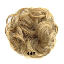 Load image into Gallery viewer, Delice Women's Wrap On Messy Bun Curly Scrunchie Chignon With Rubber Band Brown Black Synthetic Hair Ring