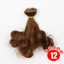 Load image into Gallery viewer, Msiredoll bjd wig Accessories 15*100CM 25*100CM doll hair for 1/3 1/4 1/6 1/12 Gradient Color Natural bjd wig diy Free shipping