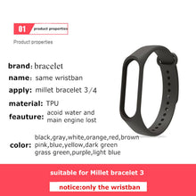 Load image into Gallery viewer, Bracelet for Xiaomi Mi Band 4 3 5 Sport Strap watch Silicone wrist strap For xiaomi mi band 3 4 accessories Miband 3/4/5 Bracele