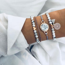 Load image into Gallery viewer, 30 Style Marble Turtle Bracelet Set Heart Pearl Moon Star LOVE Crystal Bracelets for Women Tassel Bracelet Jewelry Wholesale