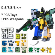 Load image into Gallery viewer, 15PCS Assembling Building Blocks Educational Toys Action Figure Transformation Number Robot Deformation Robot Toy for Children