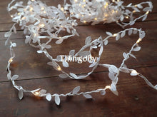 Load image into Gallery viewer, Tiny leaves garland fairy light led copper wire Battery string lights for Wedding forest Table Christmas home party Decoration