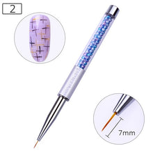 Load image into Gallery viewer, NICOLE DIARY UV Gel Brush Liner Painting Pen Acrylic Drawing Brush for Nails Gradient Rhinestone Handle Nail Art Tool