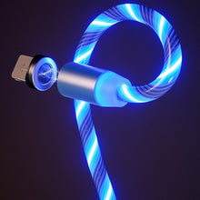 Load image into Gallery viewer, 1m Magnetic charging Mobile Phone Cable USB Type C Flow Luminous Lighting Data Wire for Samsung Huawei LED Micro Kable