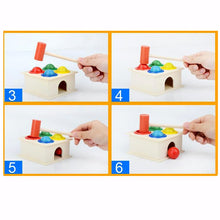 Load image into Gallery viewer, 1Set Wooden Hammering Ball Hammer Box Children Fun Playing Hamster Game Toy Early Learning Educational Toys