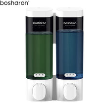 Load image into Gallery viewer, Liquid Soap Dispenser Wall Mount 300ml Bathroom Accessories Plastic Detergent Shampoo Dispensers Double Hand Kitchen Soap Bottle
