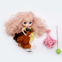 Load image into Gallery viewer, Msiredoll bjd wig Accessories 15*100CM 25*100CM doll hair for 1/3 1/4 1/6 1/12 Gradient Color Natural bjd wig diy Free shipping