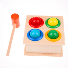 Load image into Gallery viewer, 1Set Wooden Hammering Ball Hammer Box Children Fun Playing Hamster Game Toy Early Learning Educational Toys