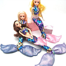 Load image into Gallery viewer, Handmade Dolls Party Dress Gown Skirt Fashion Clothes For Barbie Doll Genuine Mermaid Tail Dress Baby Toy