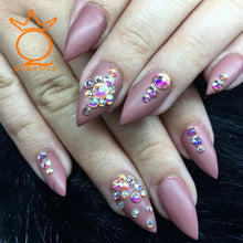 Load image into Gallery viewer, 1440pcs Glass 3D Rhinestones For Nail Art Design Gems Nail Decorations Crystal Strass AB Stones SS3-SS10