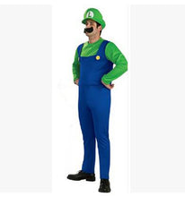 Load image into Gallery viewer, Cosplay Adults and Kids Super Mario Bros Cosplay Dance Costume Set Children Halloween Party MARIO & LUIGI Costume for Kids Gifts