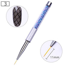 Load image into Gallery viewer, NICOLE DIARY UV Gel Brush Liner Painting Pen Acrylic Drawing Brush for Nails Gradient Rhinestone Handle Nail Art Tool