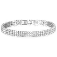 Load image into Gallery viewer, Liuyuwei Fashion Cubic Zirconia Tennis Bracelet & Bangle Gold Silver Color Charm Bracelet For Women Bridal Wedding Party Jewelry