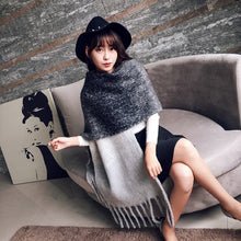 Load image into Gallery viewer, Mingjiebihuo Korean new fashion long scarf shawl female autumn and winter new color mixed wild warm thick fringed scarf