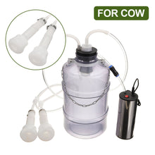 Load image into Gallery viewer, 5L 24W Electric Milking Machine Cow Goat Sheep Milker Thickening Tank Double Heads Silicone Hose With Restriction Valve