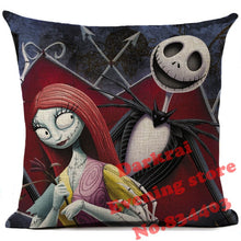Load image into Gallery viewer, Nightmare Before Christmas Cartoon Skull Jack Printed Cushion Cover Halloween Decorative Sofa Car Throw Pillow Home Decor Pillow